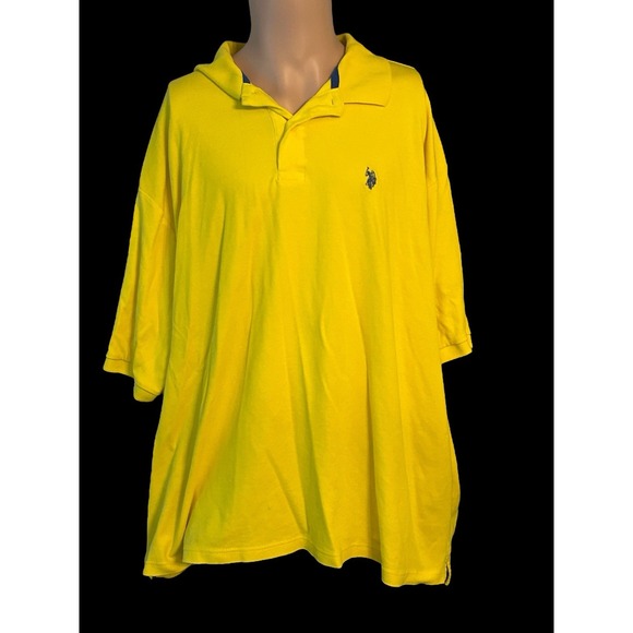 U.S. Polo Assn. Other - U.S. Polo Assn.‎ Luxury Feel Polo Shirt Mens 3XL Yellow Short Sleeve 100% Cotton